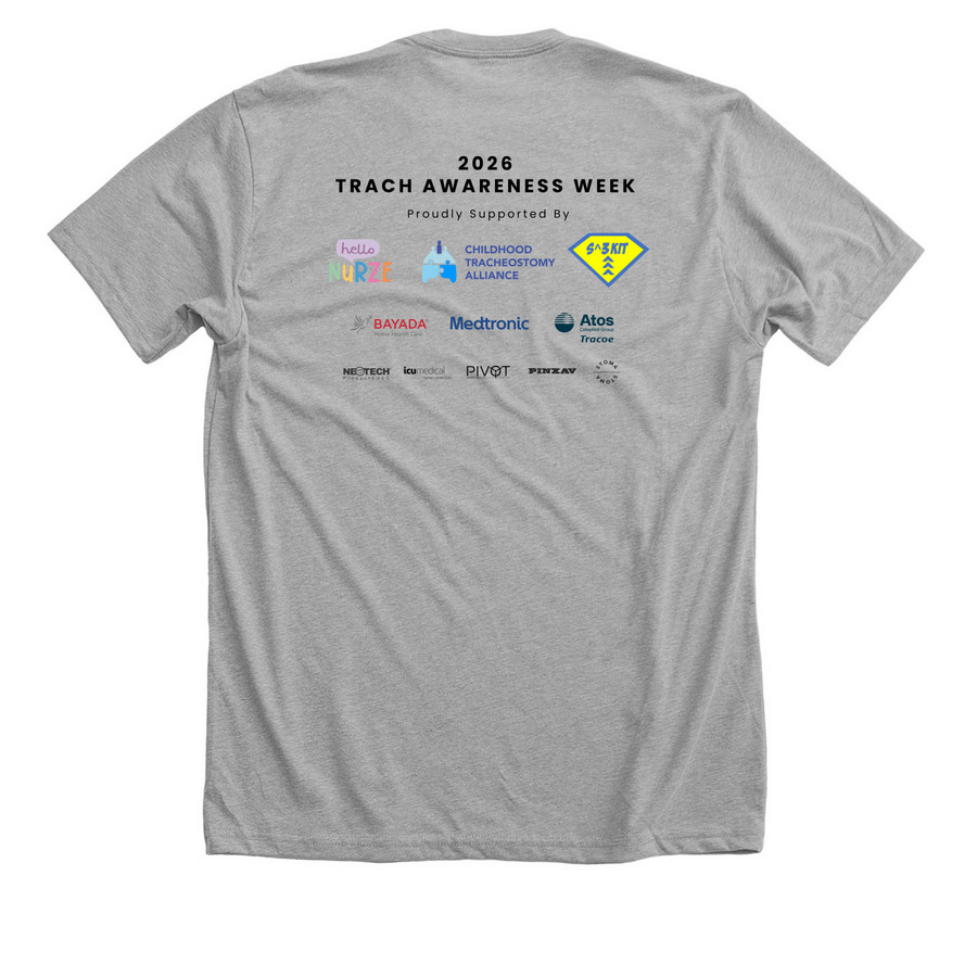 2026 Trach Week: Trach It 'Til You Make It, a Athletic Heather Premium Unisex Tee (back-view)