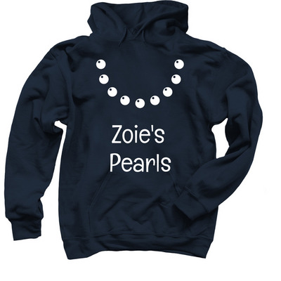 Team Zoie's Pearls, a Navy Pullover Hoodie