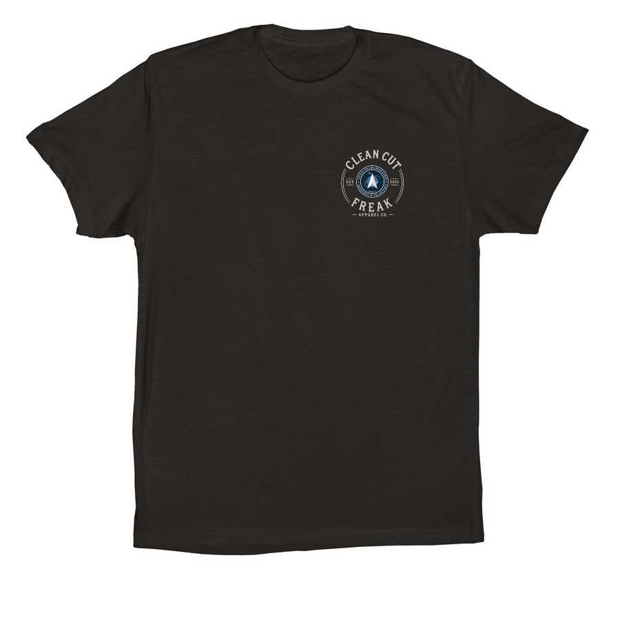 USSF Veteran, a Black Premium Cotton Tee