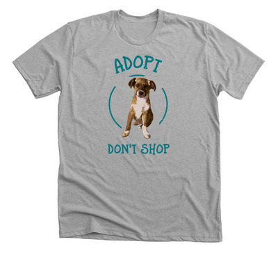 Adopt Don't Shop, a Athletic Heather Premium Unisex Tee