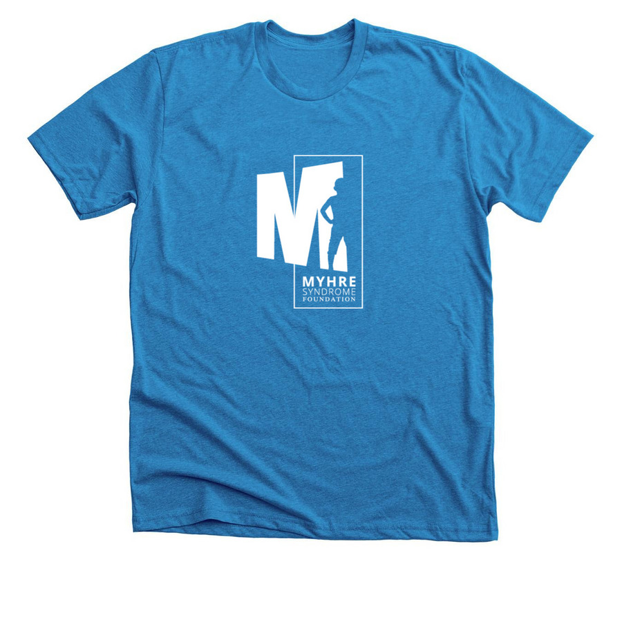 Shout It Out White!, a Neon Blue Premium Unisex Tee