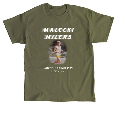 MALECKI MILERS- Flag on back, a Military Green Classic Unisex Tee