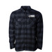 Plaid That Pops, a Charcoal Heather/ Black Unisex Flannel Shirt