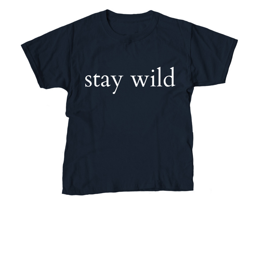 AWHC: Stay Wild, a Navy Youth Unisex Tee