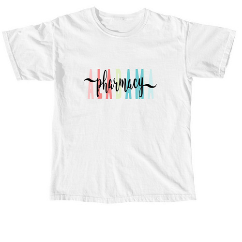Alabama Pharmacy Multi-Color, a White Comfort Colors Unisex Tee