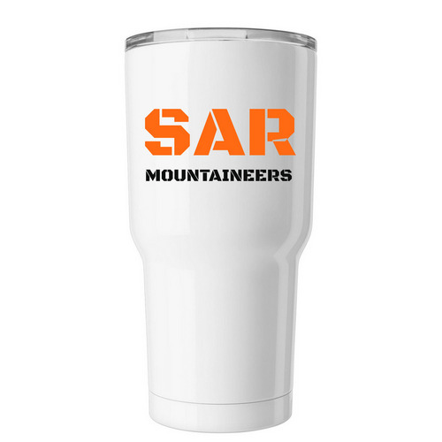 Roque and Huck, a White Insulated Tumbler