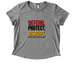 Defend, Protect, Disrupt, a Aluminum Grey Allmade Eco Triblend Women?s Scoop Neck Tee