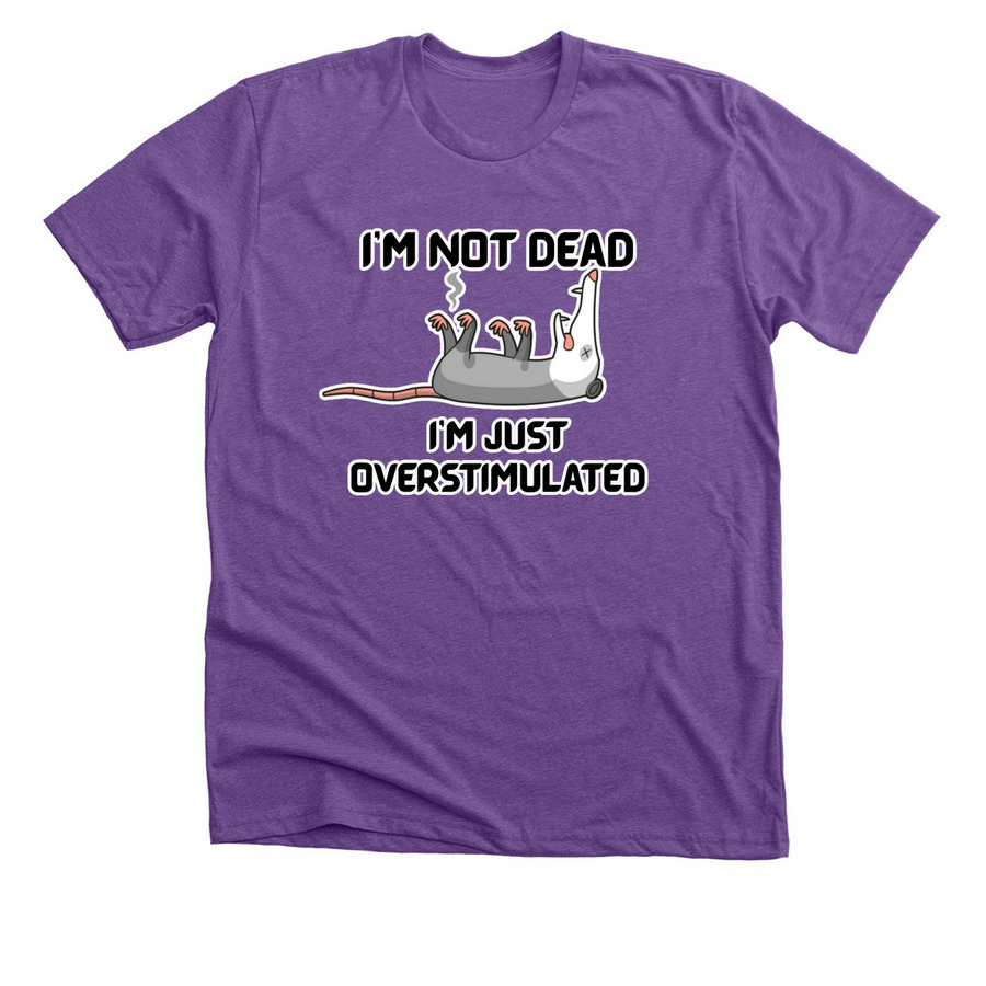 Overwhelmed AF, a Heather Team Purple Premium Unisex Tee