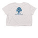 Grateful M.O.M. Cropped Tee, a Heather Dust Women?s Flowy Cropped Tee (back-view)