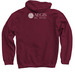 Maroon Hoodie, a Maroon Pullover Hoodie (back-view)