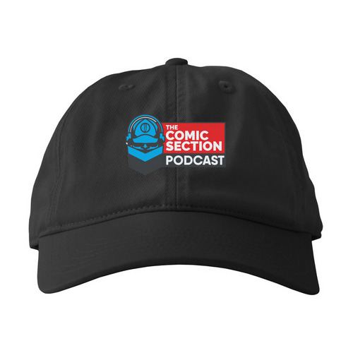 The Comic Section Hats, a Black Printed Eco Baseball Cap