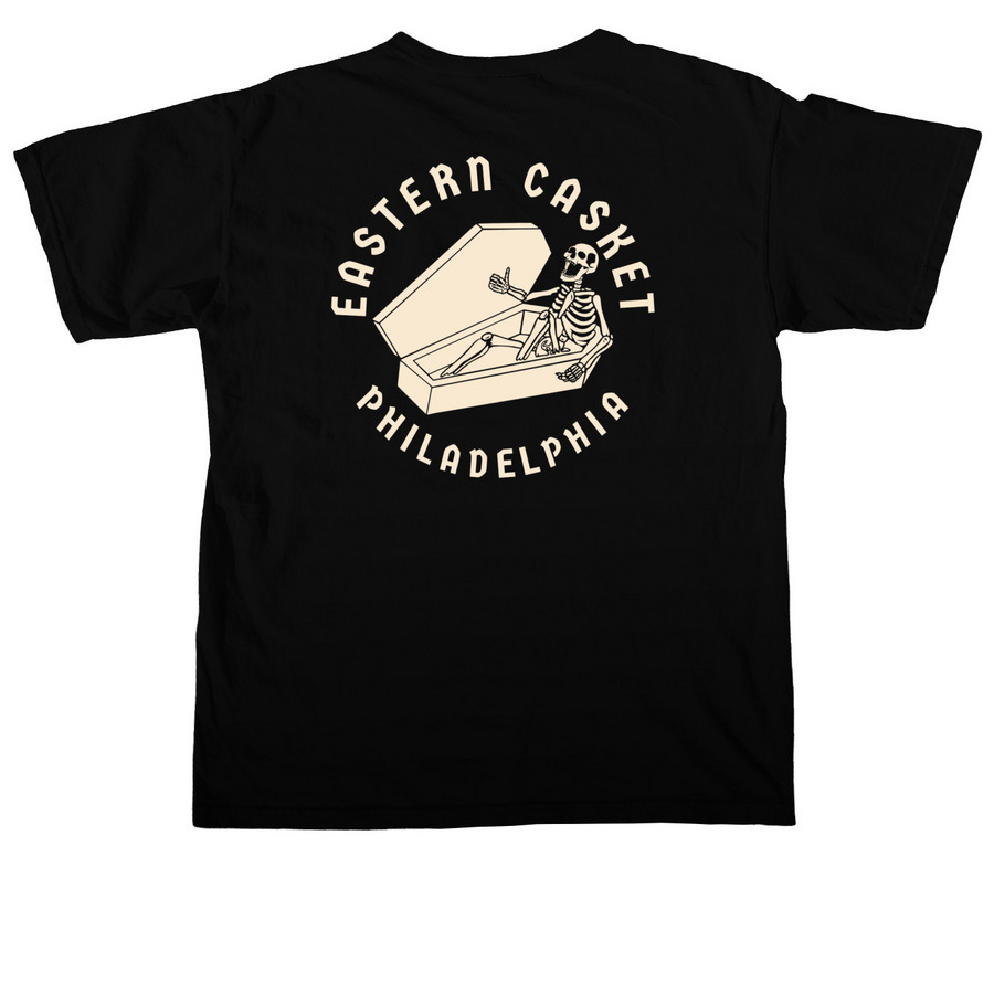 Eastern Casket ??&nbsp;, a Black Comfort Colors Unisex Tee (back-view)