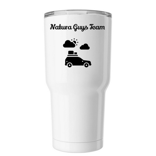 Natura Guys, a White Insulated Tumbler