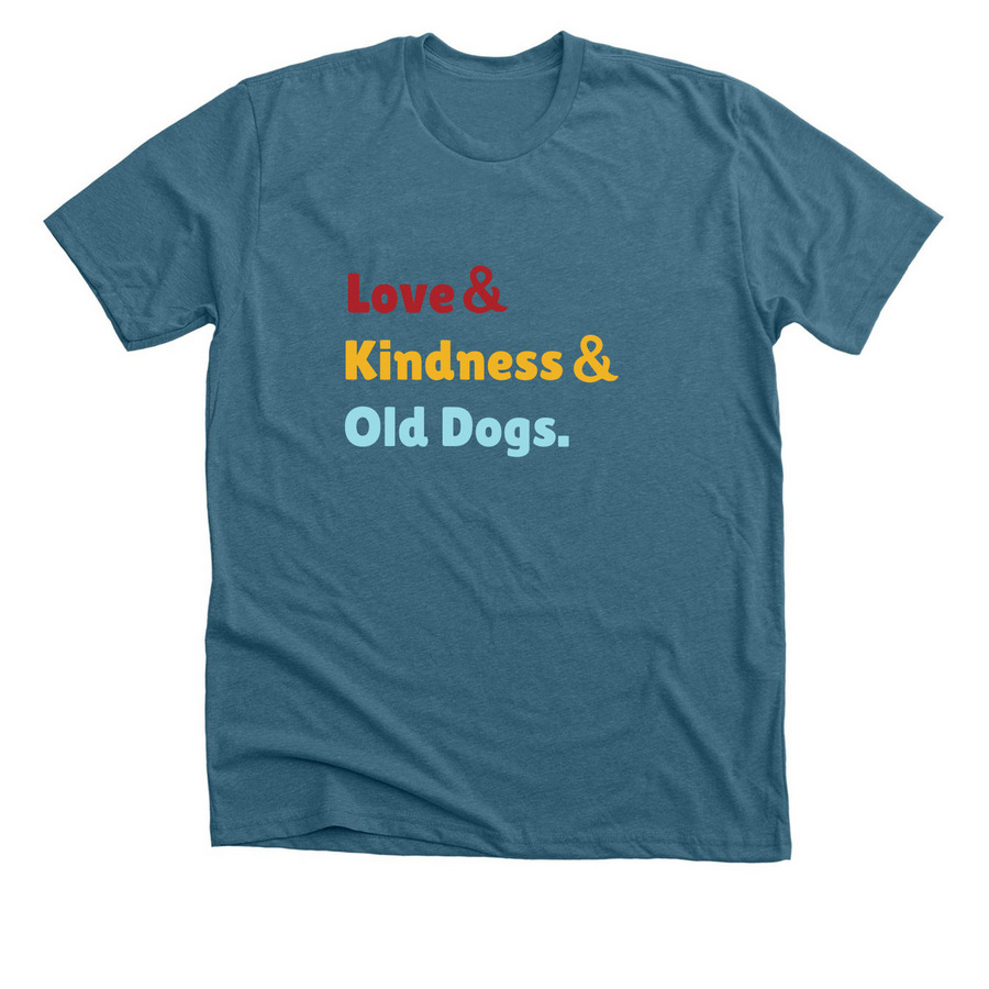 Love &, a Heather Deep Teal Premium Unisex Tee
