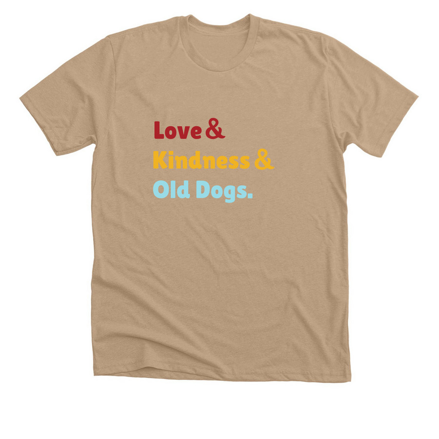 Love &, a Heather Sand Dune Premium Unisex Tee
