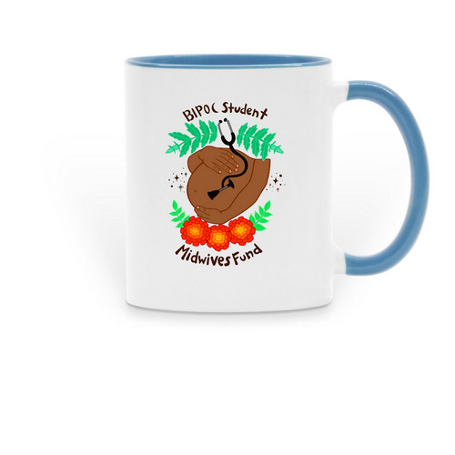 mugs!, a Light Blue Two-Tone Ceramic Mug