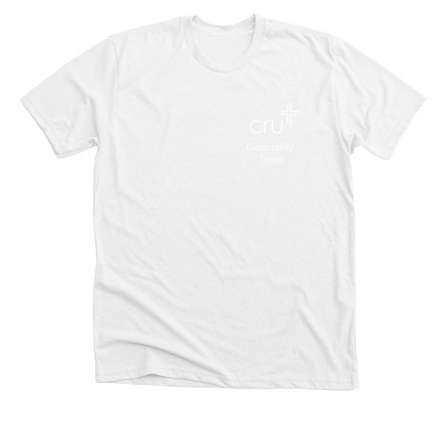 GOSPITALITY, a Solid White Blend Premium Unisex Tee