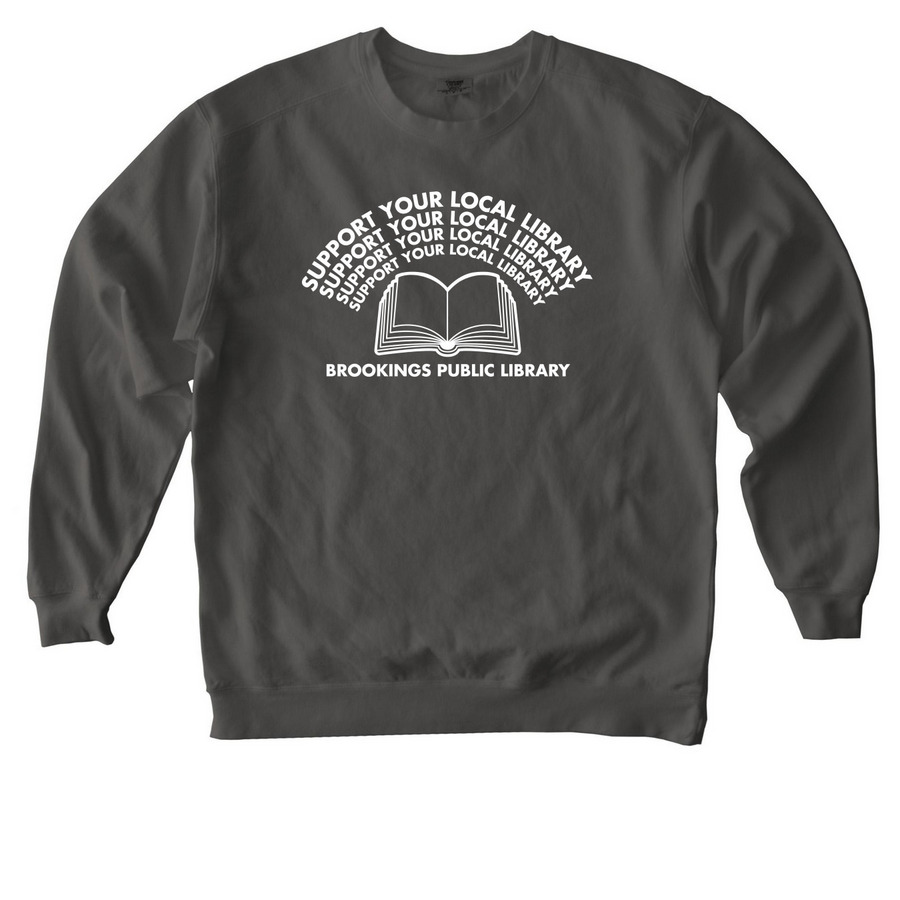 Support Book Shirt, a Pepper Comfort Colors Crewneck Sweatshirt