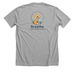 Breathe fox, a Athletic Heather Premium Unisex Tee (back-view)