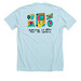 90's WAG Shirt, a Heather Ice Blue Premium Unisex Tee (back-view)