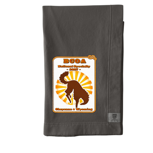 Official 2027 Logo Blanket, a Pepper Comfort Colors Blanket