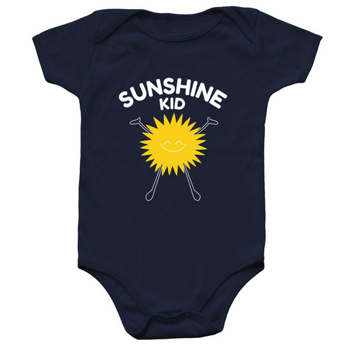 Sunshine Kid Onesie, a Navy Infant Onesie
