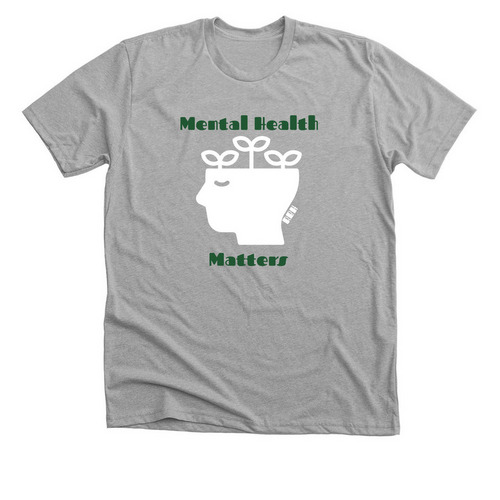 Mental Health Matters!, a Athletic Heather Premium Unisex Tee