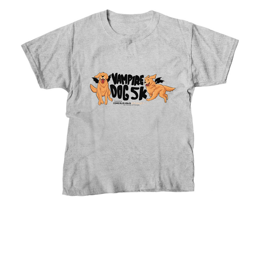 Vampire Dog 5K (Wings!), a Sport Grey Youth Unisex Tee