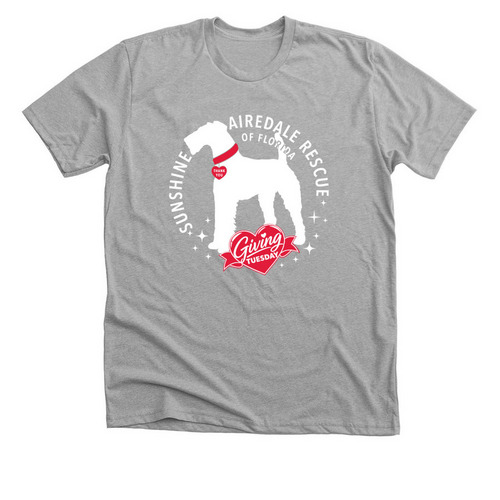 Sunshine Airedale Rescue, a Athletic Heather Premium Unisex Tee
