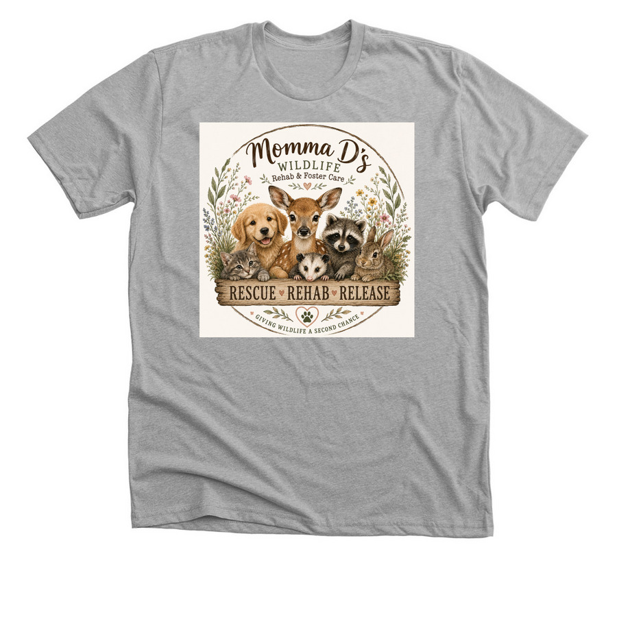 Wildlife & Fosters, a Athletic Heather Premium Unisex Tee