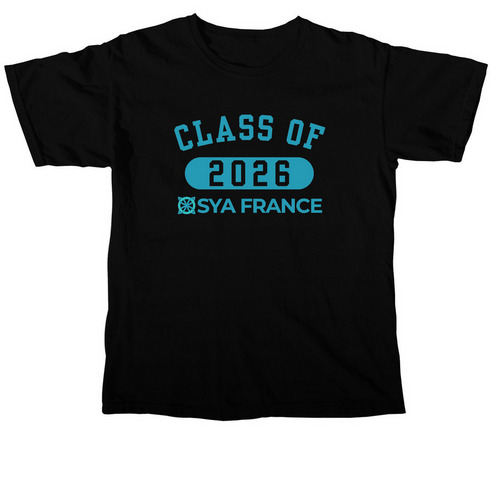 Class of SYA France 2026, a Black Comfort Colors Unisex Tee