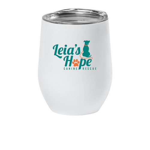 Cold beverage tumbler, a White Insulated Wine Cup