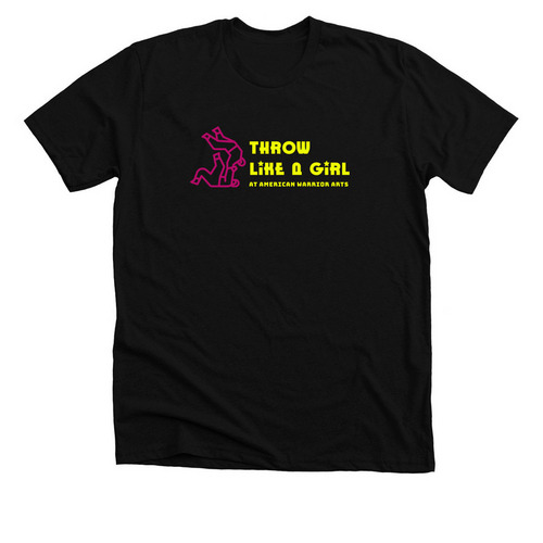 Like A Girl Tee, a Solid Black Blend Premium Unisex Tee