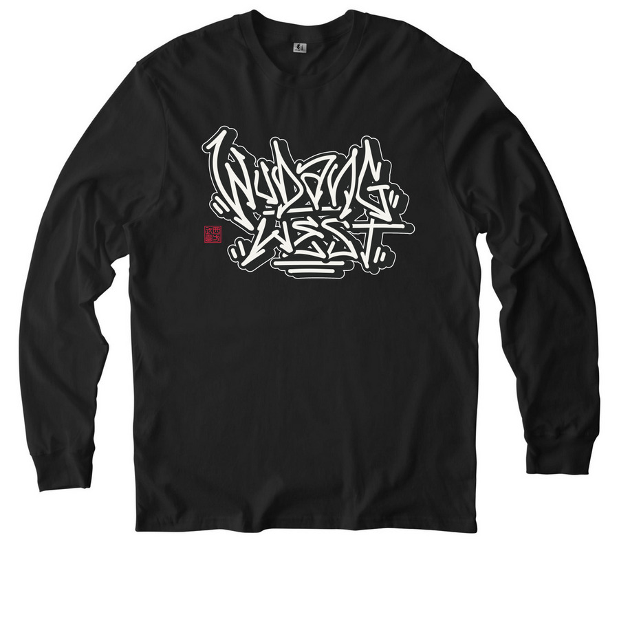 Wudang West Street Wear, a Deep Black Allmade Organic Cotton Long Sleeve Tee