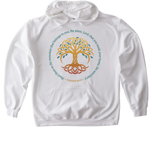 Exodus 15:17 Hoodie, a White Gildan Softstyle Pullover Hoodie