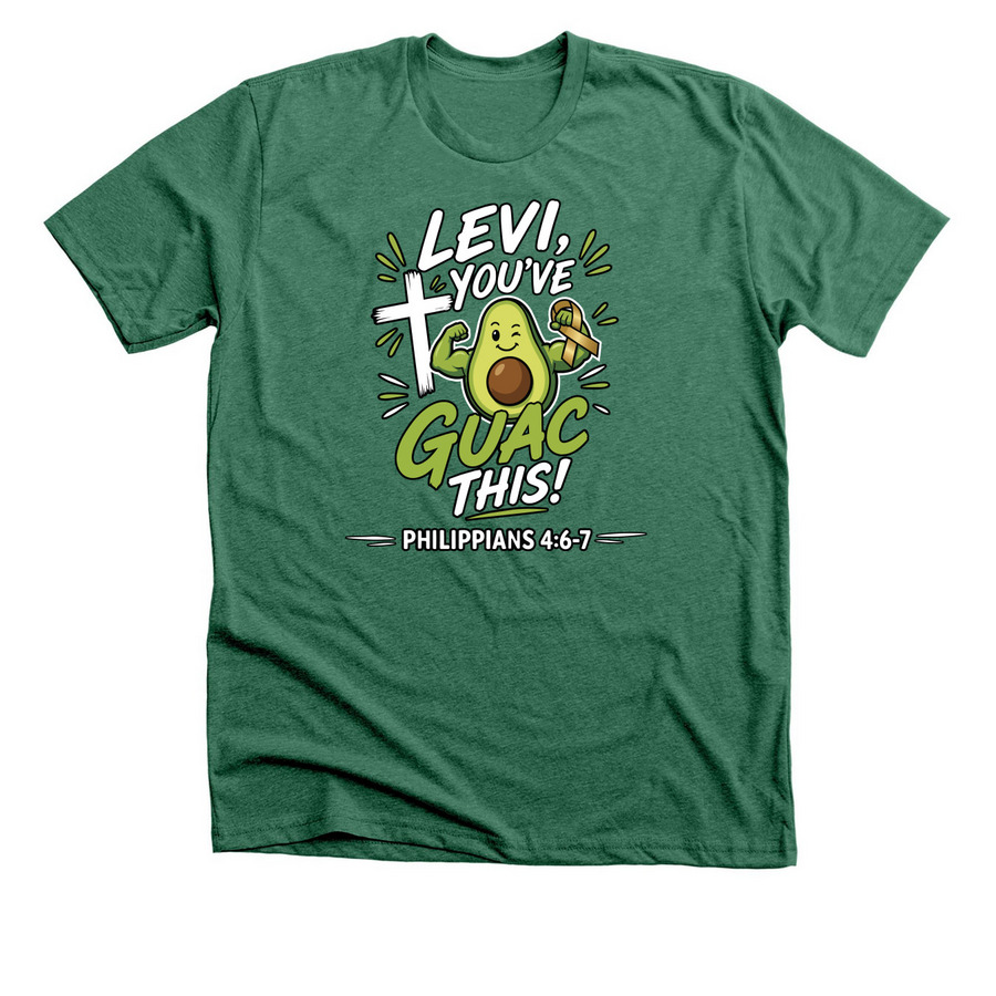 Levi Support Shirts, a Heather Grass Green Premium Unisex Tee