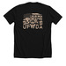 UPWDA 3-Dog Flag Collection ? Dark Edition, a Solid Black Blend Premium Unisex Tee (back-view)