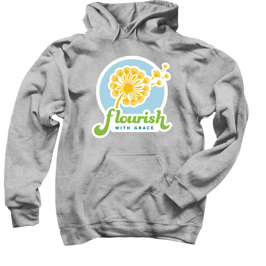Flourish Sweatshirts, a Sport Grey Pullover Hoodie