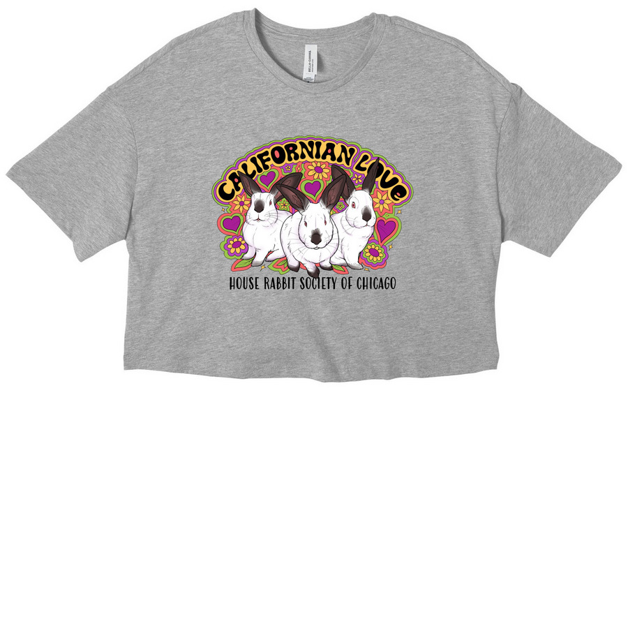 Californian Love, a Athletic Heather Women?s Cropped Cotton Tee