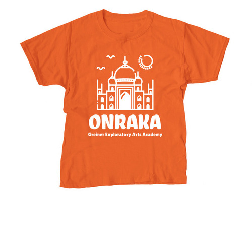 Onraka, a Orange Youth Unisex Tee