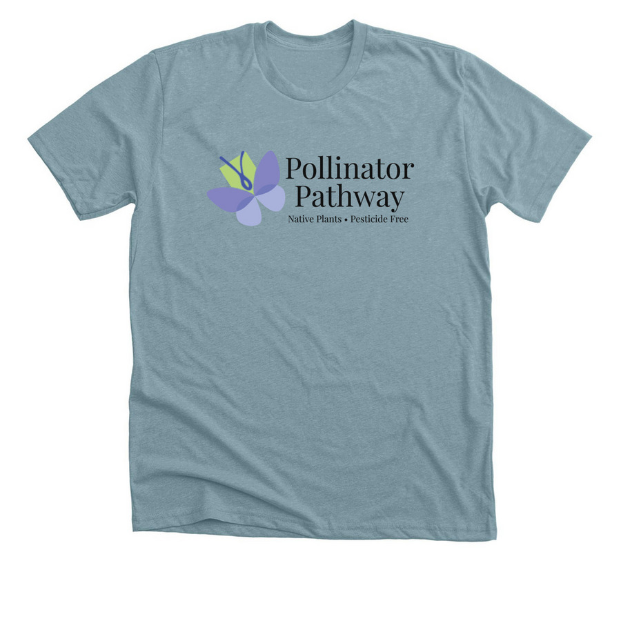 Pollinator Pathway: Pollinators in Flight 2, a Heather Blue Lagoon Premium Unisex Tee