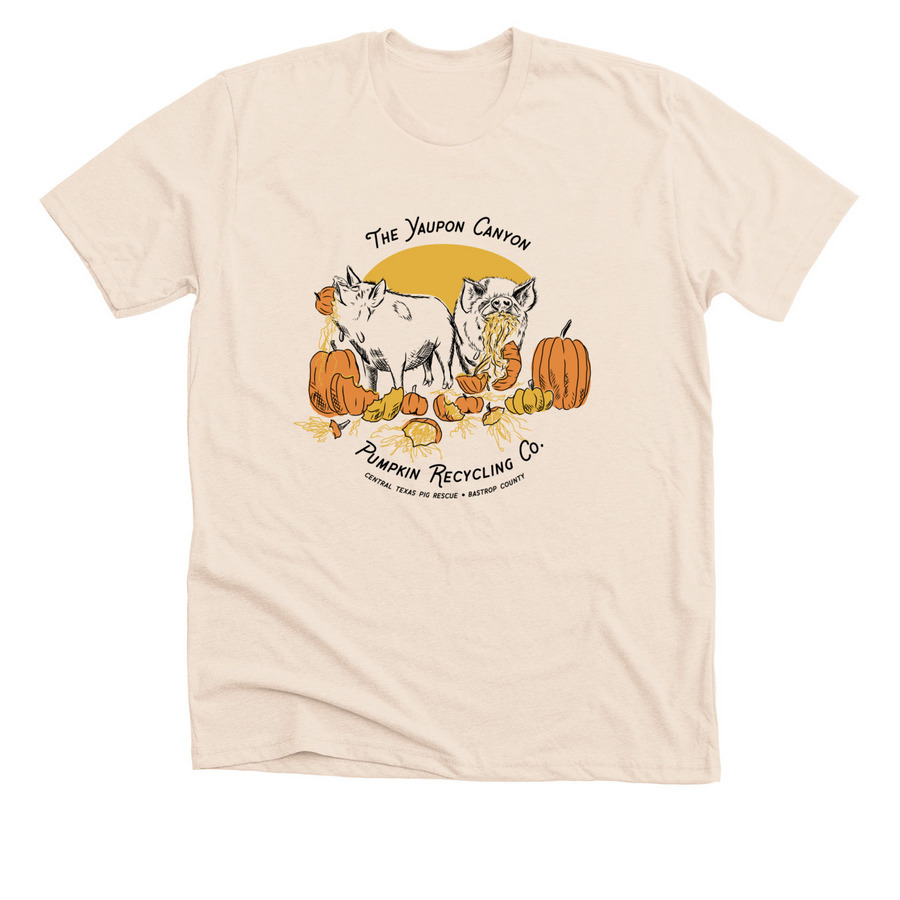 Pumpkin Recycling Co., a Heather Soft Cream Premium Unisex Tee
