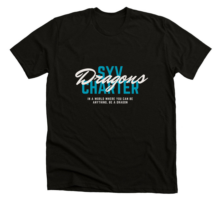 Charter adult, a Black Heather Premium Unisex Tee