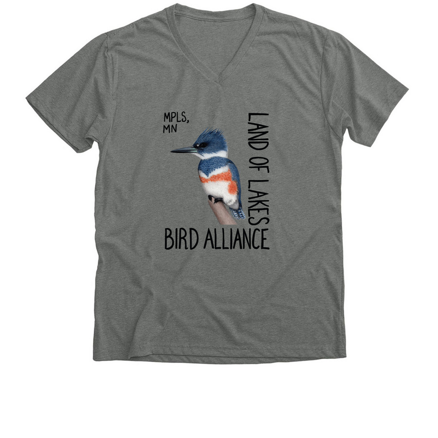 Belted Kingfisher&nbsp;, a Deep Heather Premium V-Neck Tee