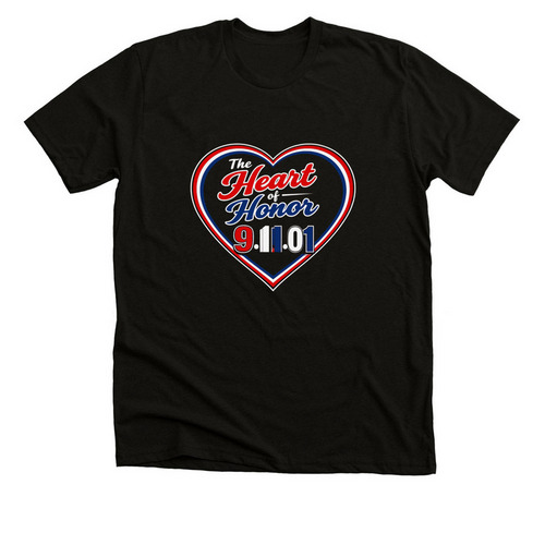 The Heart of Honor Tee, a Solid Black Blend Premium Unisex Tee