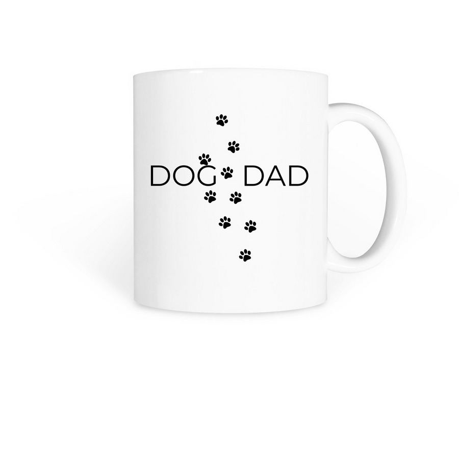 Dog Dad cup, a White Coffee Mug