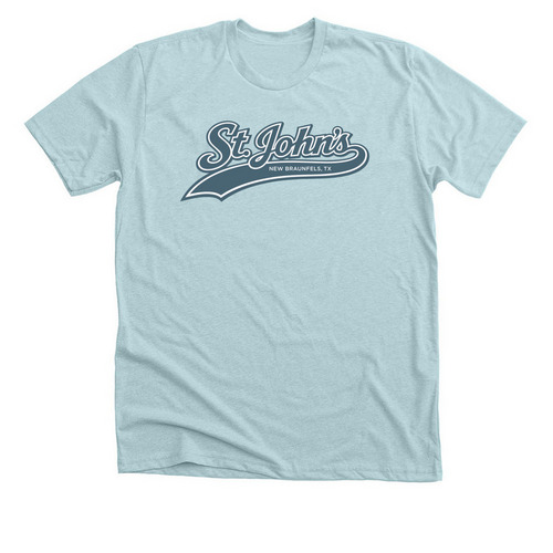 Team St. John's, a Heather Ice Blue Premium Unisex Tee