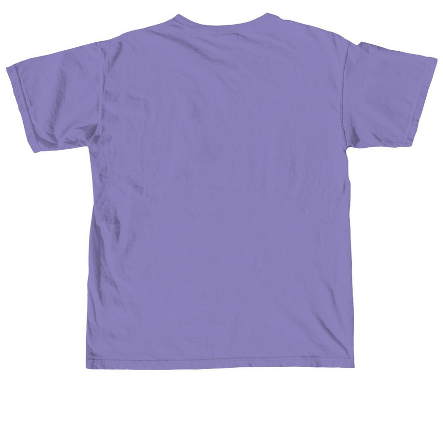Nameowste, a Violet Comfort Colors Unisex Tee (back-view)