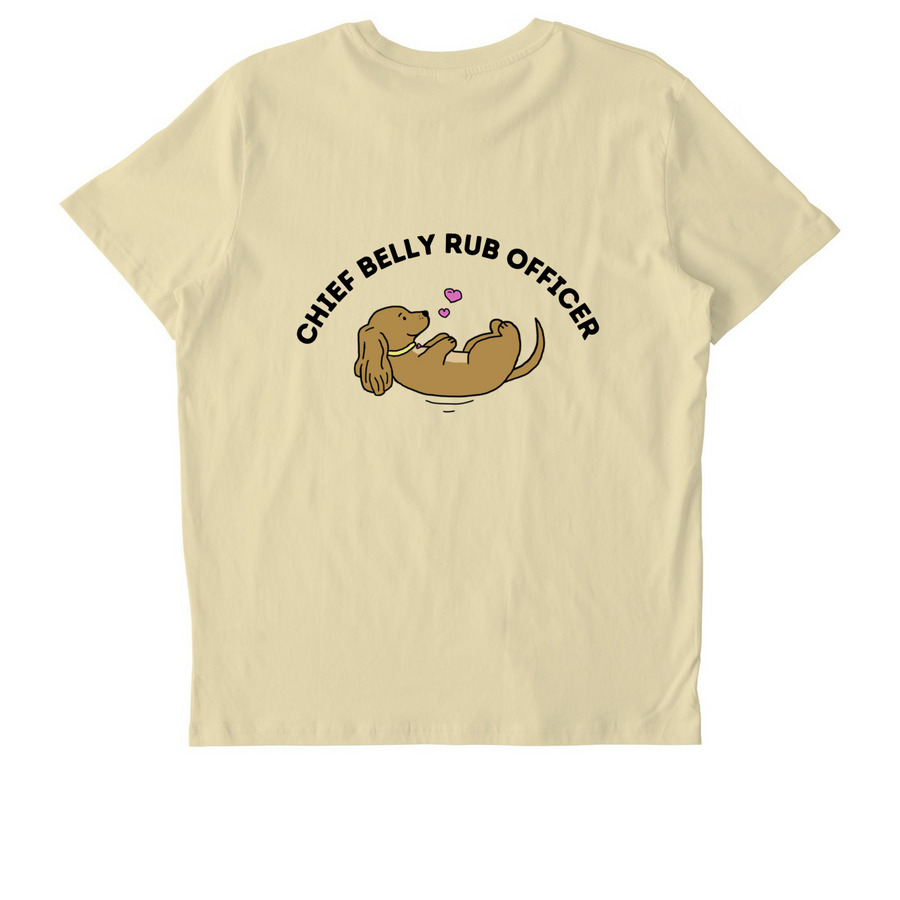 Chief Belly Rub Officer, a Butter Stanley/Stella Unisex Crafter Tee (back-view)