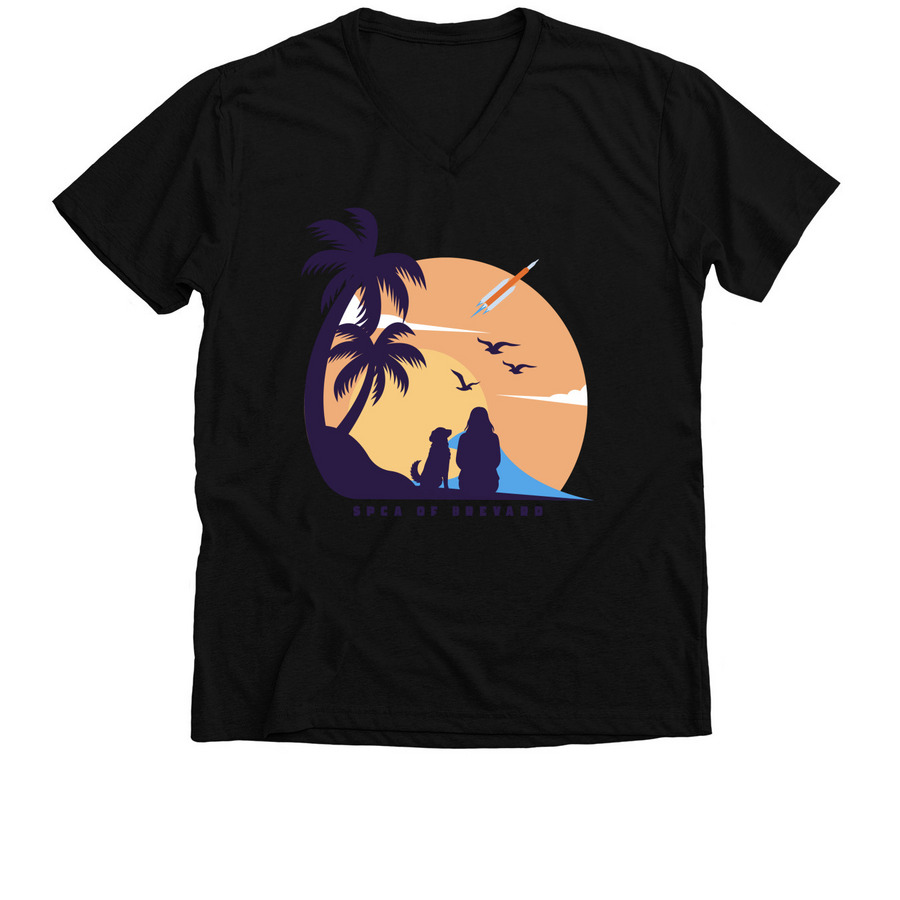 Artemis II Launch Viewing, a Solid Black Blend Premium V-Neck Tee